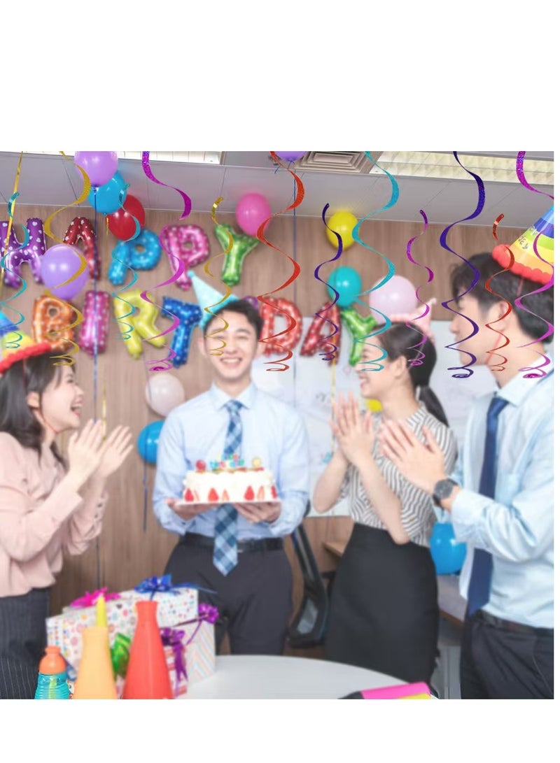 12 قطعة من زينة الحفلات متعددة الألوان المصنوعة من مادة البولي فينيل كلوريد الحلزونية المفردة لحفلات رمضان وعيد مبارك ورأس السنة الجديدة وحفلات الزفاف وأعياد الميلاد - Image 4