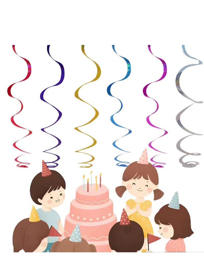 12 قطعة من زينة الحفلات متعددة الألوان المصنوعة من مادة البولي فينيل كلوريد الحلزونية المفردة لحفلات رمضان وعيد مبارك ورأس السنة الجديدة وحفلات الزفاف وأعياد الميلاد - Image 3