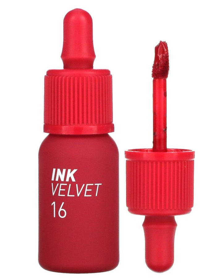Peripera Ink Velvet Lip Tint 16 Heart Fuchsia Pink 0.14 oz (4 g) 