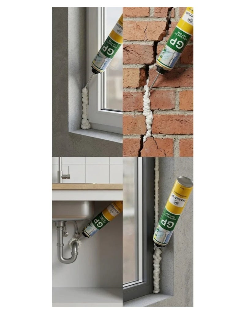GB German multi-purpose polyurethane (PU) foam spray - 750 ml - sealant for gaps and cracks in doors, windows, air conditioning vents, and aluminum kitchens. - Image 3