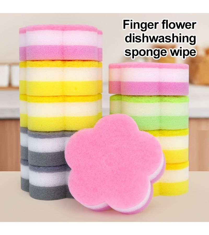 24 Piece Color Set Creative Five Finger Flower Sponge Soft Grip Easy Clean - Image 5