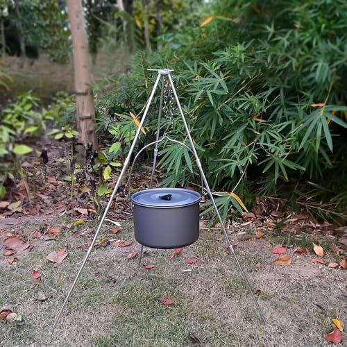 NewBEP Camping Dutch Oven Tripod Mini Adjustable Grill Cooker Campfire Grill Stand with Storage Bag for Outdoor Activities - Image 2
