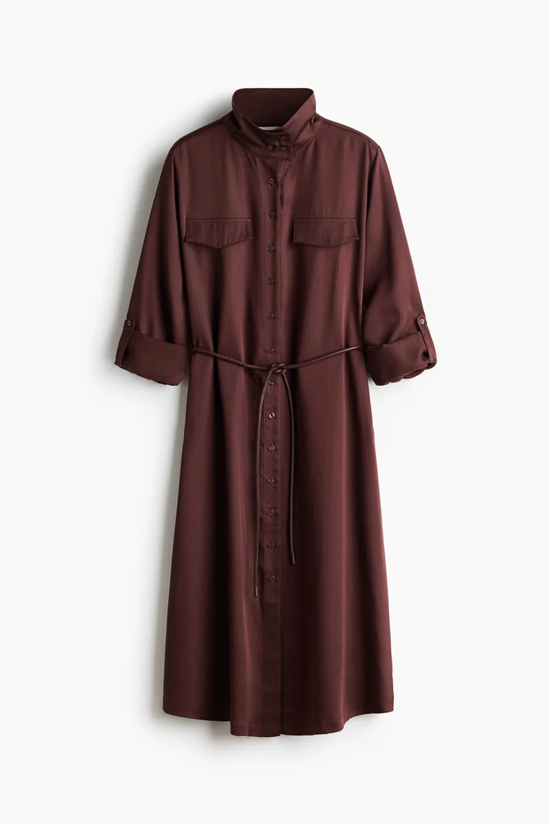 H&M  Funnel-collar shirt dress for Women | Best Price UAE