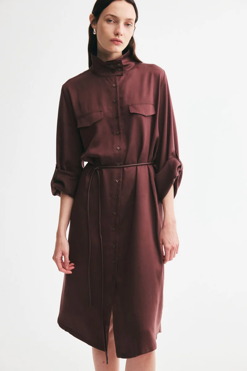 H&M  Funnel-collar shirt dress for Women | Best Price UAE