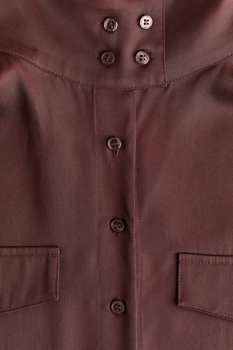 H&M  Funnel-collar shirt dress for Women | Best Price UAE