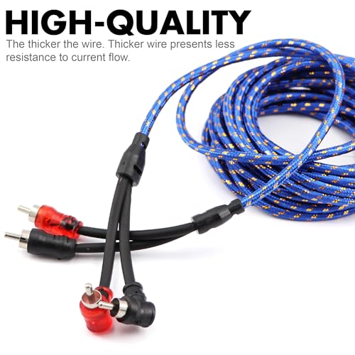 Taxutor 0 Gauge Car Amp Wiring Kit, 3000W 1/0 Gauge Car Audio Amplifier Installation Wiring Systems Kit, 0 Gauge Wire for Your Radio,Subwoofers and Speakers - Image 4