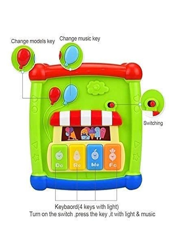Cable World Baby Toddler Activity Center Musical Activity Cube Play Learning Center Toy Interactive Educational Activity House Multi-Functions with Lights Sounds (Small 6 in 1 Cube) - Image 3