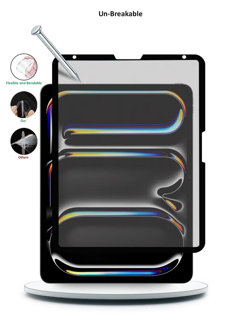 Raxoom Nano Ceramic Privacy For iPad Pro 11 5G 2024 (5th Generation M4) 11 Inch  Full Cover Matte Flexible Screen Protector Clear  - Image 3