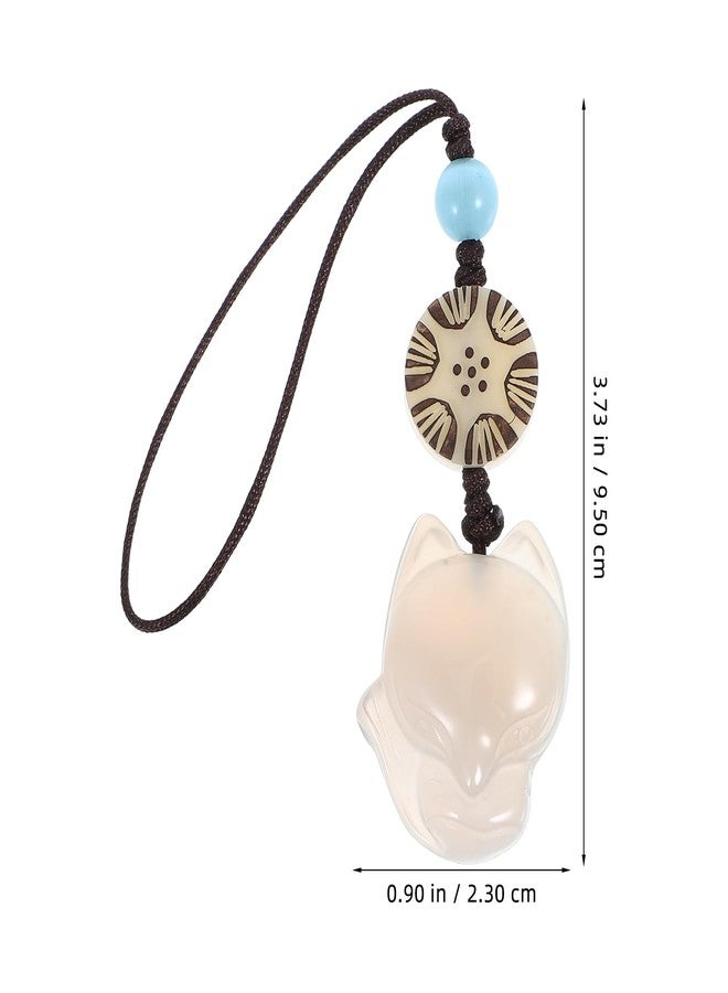Balacoo Cell Phone Strap: Chalcedony Cartoon Fox Phone Charm for Keychain, Bag, Car Key Decoration - White Fox Pendant for Unique Accessories - Image 4