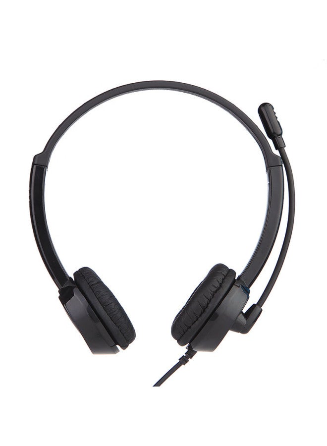 Danyin Dt326 Headset For Call Center Agents, Over-ear Customer Service Headphones With Noise Cancellation, Compatible With 3.5mm Headphones, Desktop Computers, Laptops, Usb Interface, For Outbound Sales And Telemarketing, Includes Microphone - Image 4