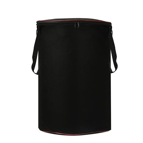BB BACKBENCHERS Heavy Duty Laundry Basket | Large Round Collapsible Storage Hamper | for Blankets, Toys & Laundry | Foldable Home Organizer for Dorm, Apartment | Black - Image 1