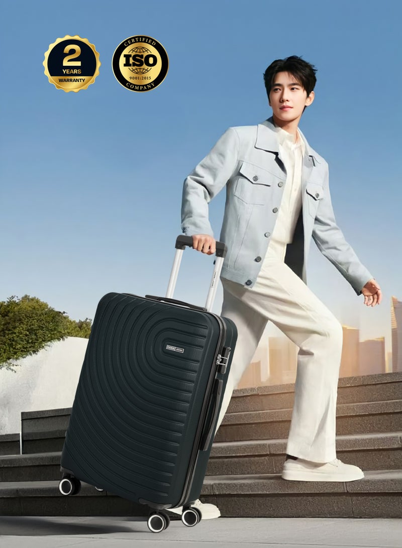 PARAJOHN Large 28-Inch ABS Material Lightweight Hardshell Luggage Trolley | 3.8kg Durable Hardsided Spinner Trolley Suitcase  army green - Image 5