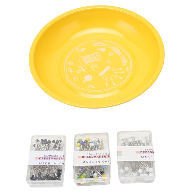 DP Magnetic Pin Holder 430 Stainless Steel Bowl Shape Design Magnetic Needle Keeper - Cute Decorative Magnetic Pin Dish for Cross Stitch Embroidery Home Tailors Designers - Image 3