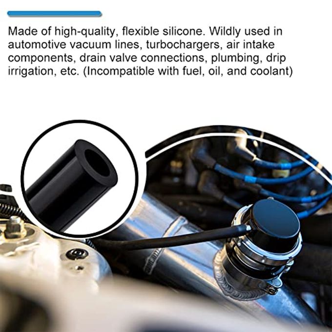 Byredio 6mm 1/4" Silicone Vacuum Hose Flexible Tubing Line 275 PSI Max Pressure 10 FT for Automotive vacuum lines, Turbochargers, Air intake components - Image 2