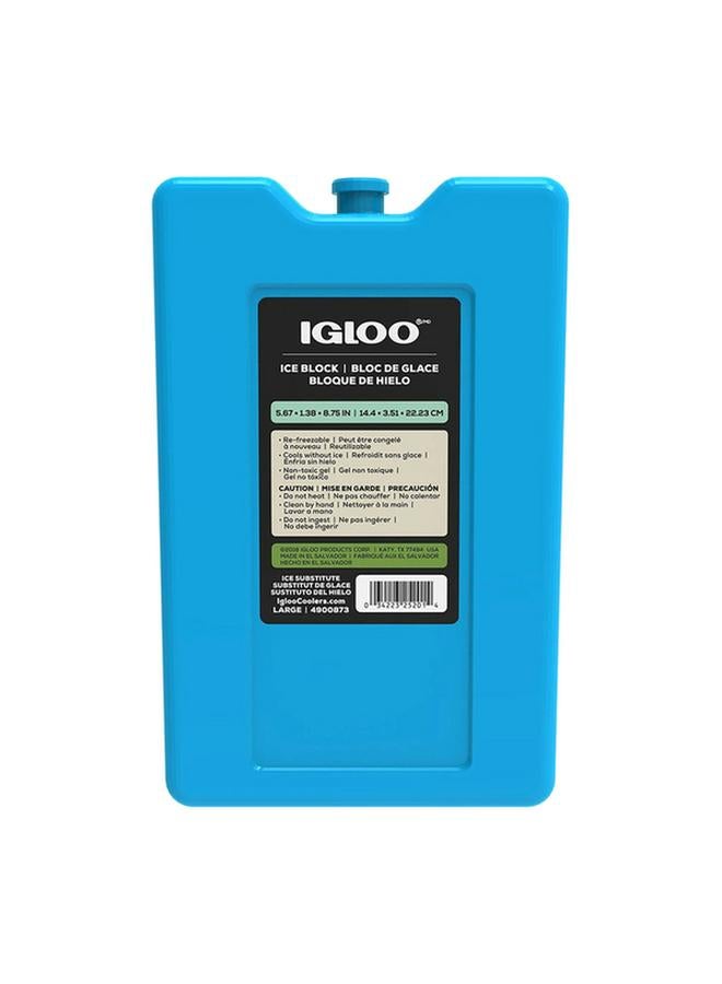 Igloo MaxCold Re-Freezable Reusable Non-Toxic Cooler Ice Block Blue Large
