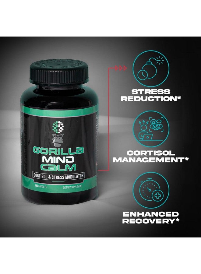 Gorilla Mind جوريللا مايند كالم (120 كبسولة) - استرخاء قوي وتقليل التوتر | معدل الكورتيزول والتوتر | تعزيز التعافي - Image 3