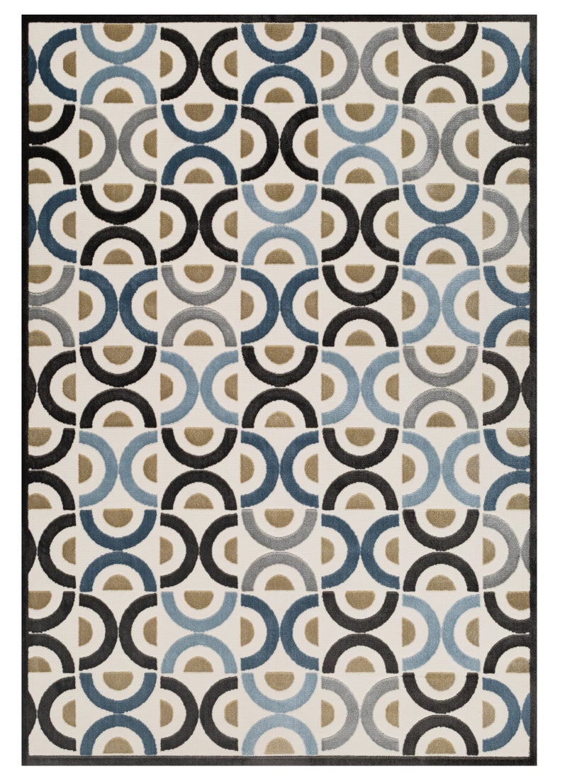 لوفت كاستيلو، سجادة حديثة لغرفة المعيشة وغرفة النوم وسجادة أرضية للمنزل، مضادة للانزلاق، 160 × 235 سم، نسيج، مزيج، صنع مصري - Image 2