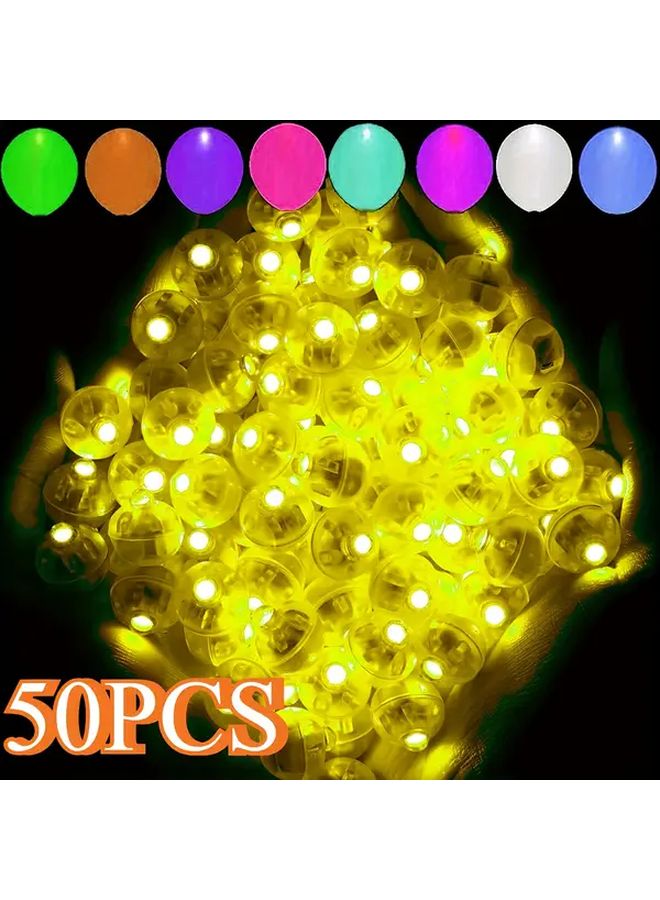 50 حزمة من كرات LED البيضاء الصغيرة لتزيين حفلات الزفاف وأعياد الميلاد بالبالونات - Image 4