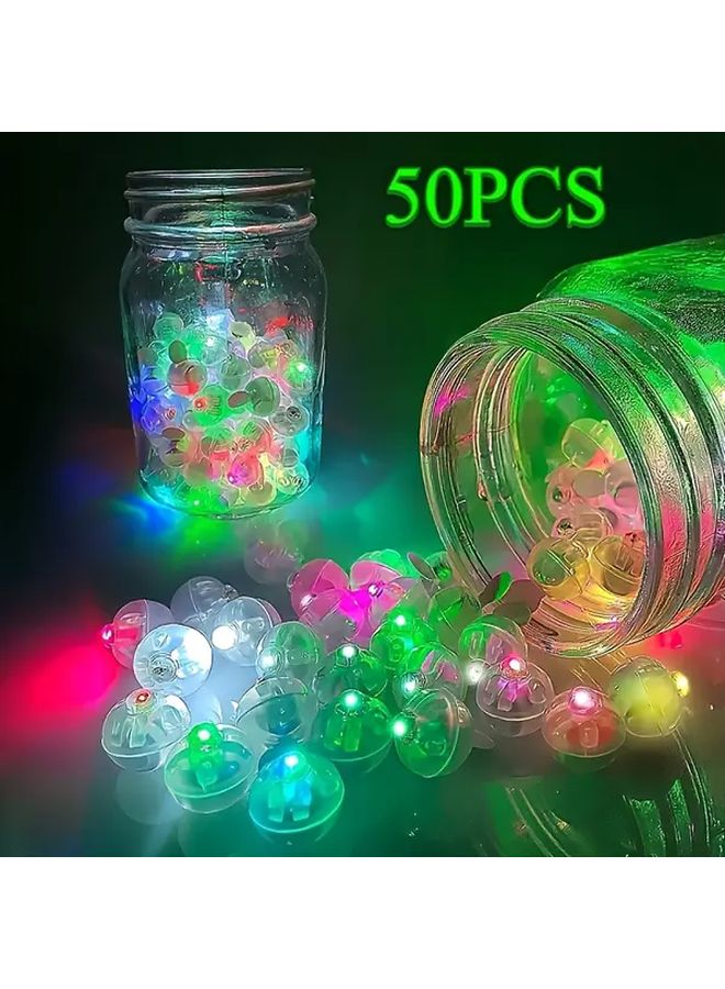50 حزمة من كرات LED البيضاء الصغيرة لتزيين حفلات الزفاف وأعياد الميلاد بالبالونات - Image 1