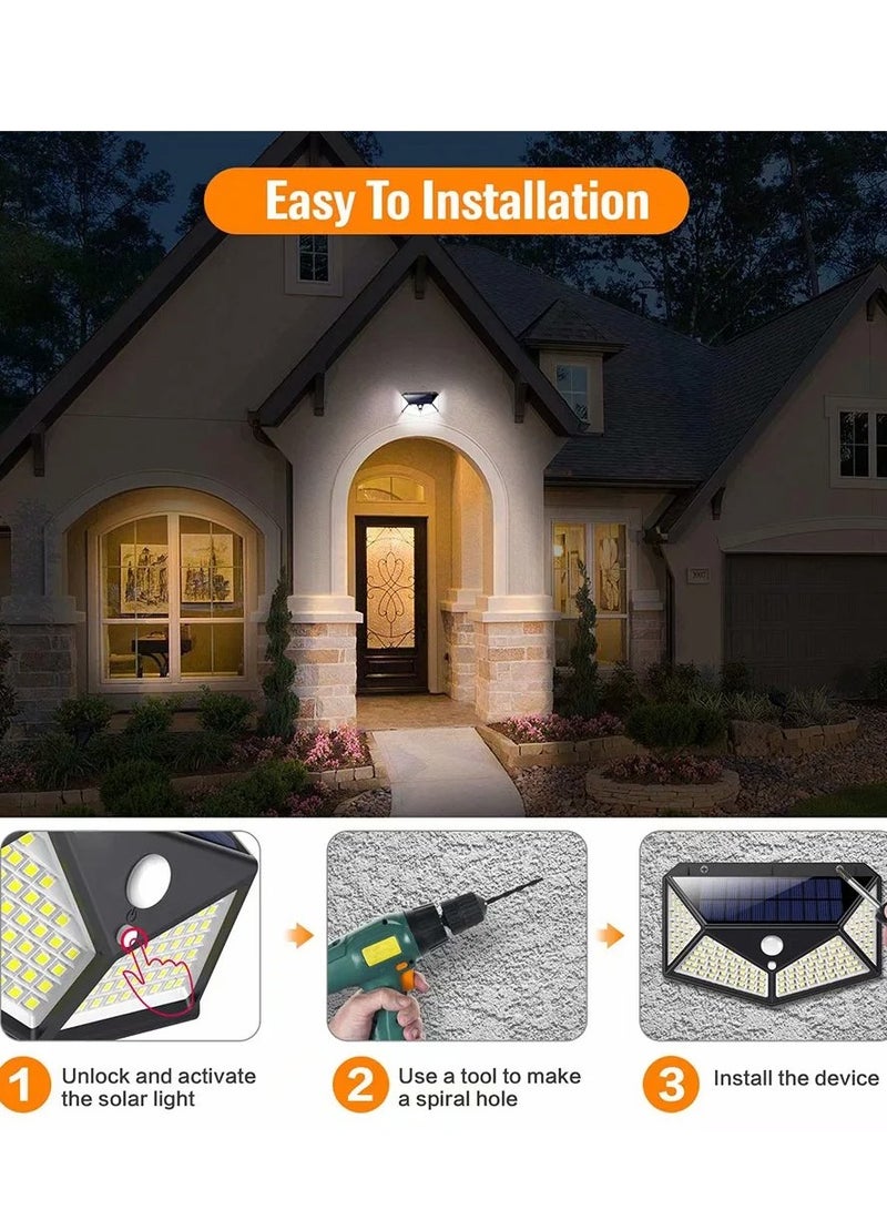 8Pairs Solar Outdoor LED  Light with Light Reflector Outdoor Waterproof for Front Door Yard Garage Deck - Image 3