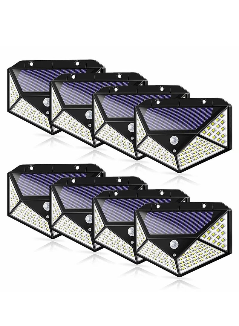 8Pairs Solar Outdoor LED  Light with Light Reflector Outdoor Waterproof for Front Door Yard Garage Deck - Image 1