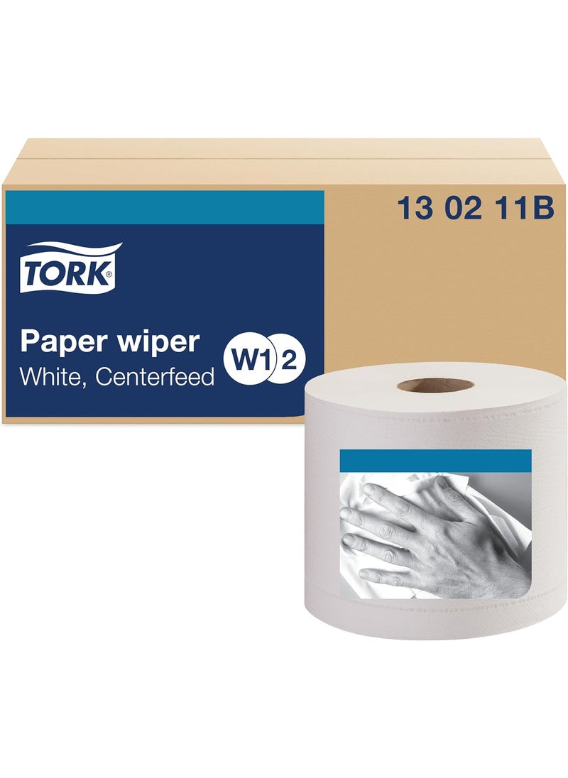 Tork Tork Paper Wiper Centerfeed White W1W2 Multipurpose 2 x 800 Sheets130211B  - Image 1