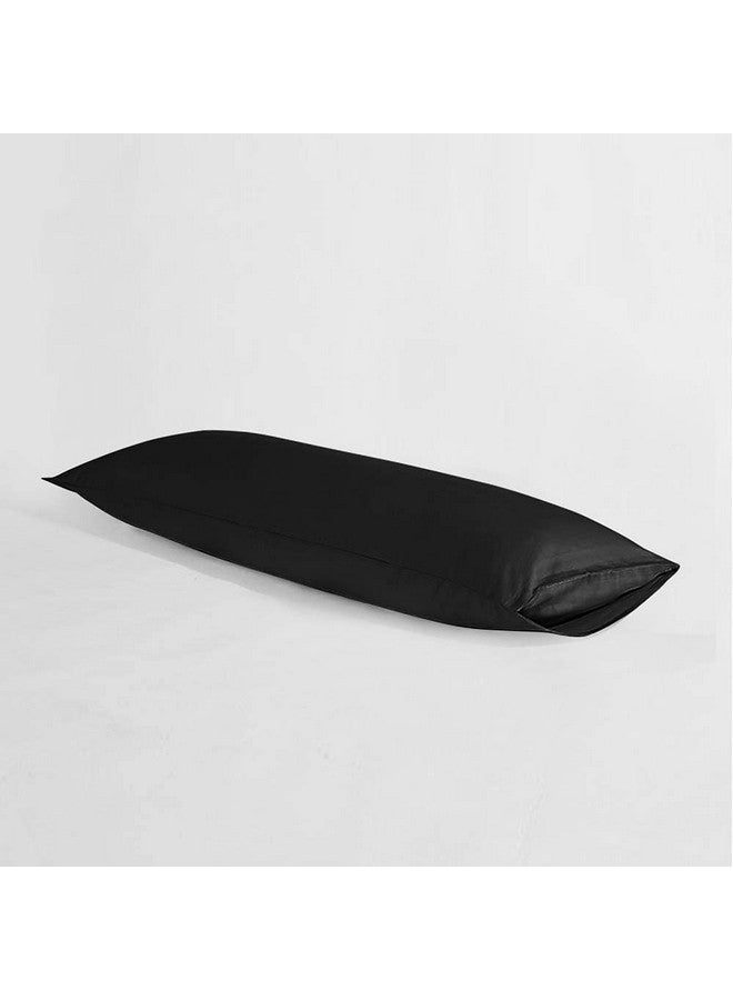 NTBAY NTBAY Body Pillowcase - Brushed Microfiber 20x54 Pillowcase - Soft, Wrinkle-Free, Fade-Resistant, Stain-Resistant, Black Body Pillow Cover with Envelope Closure - 20x54 Inches, Black - Image 5