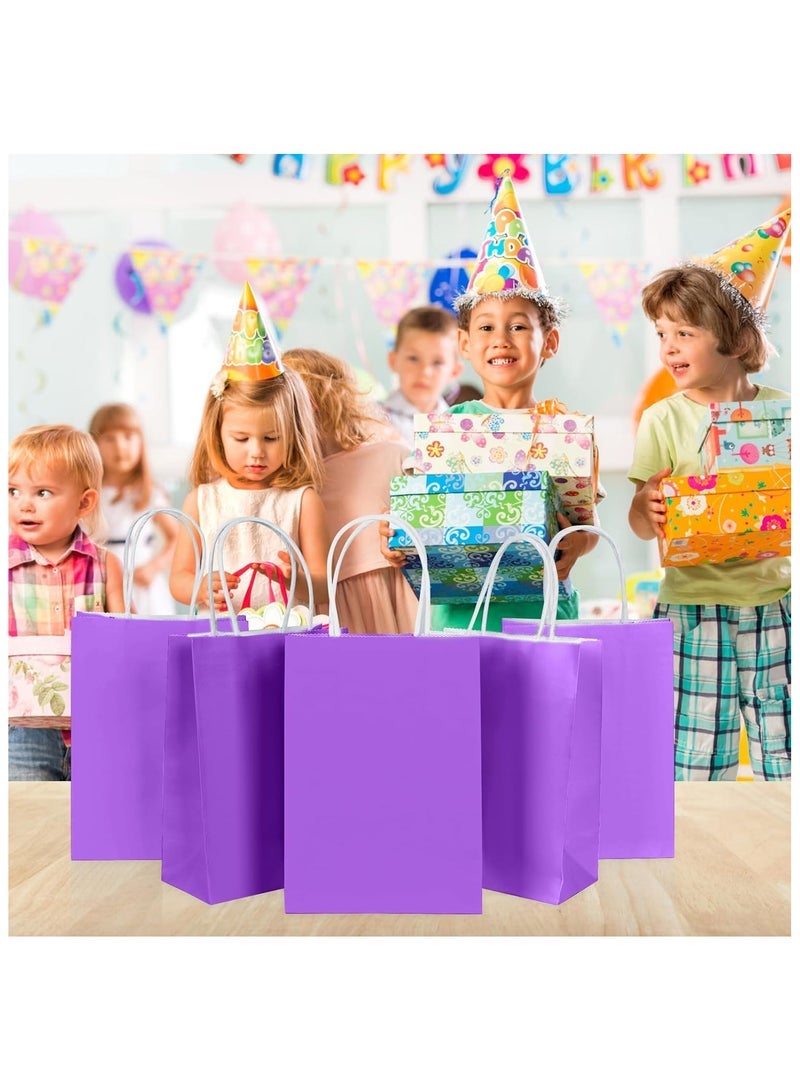 ECVV Gift Bags Paper Bags, 12 PCS Purple Small Paper Party Bags, Gift and Sweet Bags with Twist Handles, Paper Party Bags for Kids Party, Wedding, Birthday  (PURPLE, 21 * 15 * 8 Cm) - Image 5