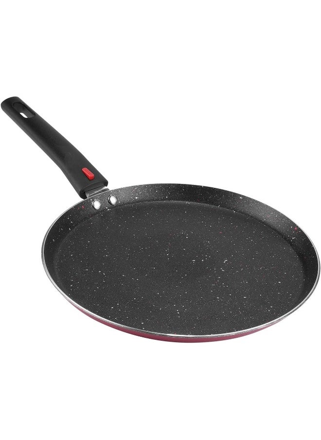 VINOD Popular Non Stick Dosa/Egg/Pancake/Crepe Tawa 28cm with Sturdy Riveted Bakelite Handle  - Image 1