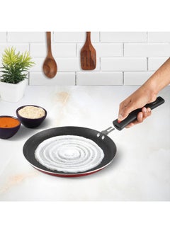VINOD Popular Non Stick Dosa/Egg/Pancake/Crepe Tawa 28cm with Sturdy Riveted Bakelite Handle  - Image 2