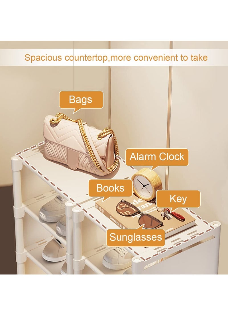 MIXDE 5-Tier Shoes Storage Rack for Entryway (5-Tier, White)  - Image 5