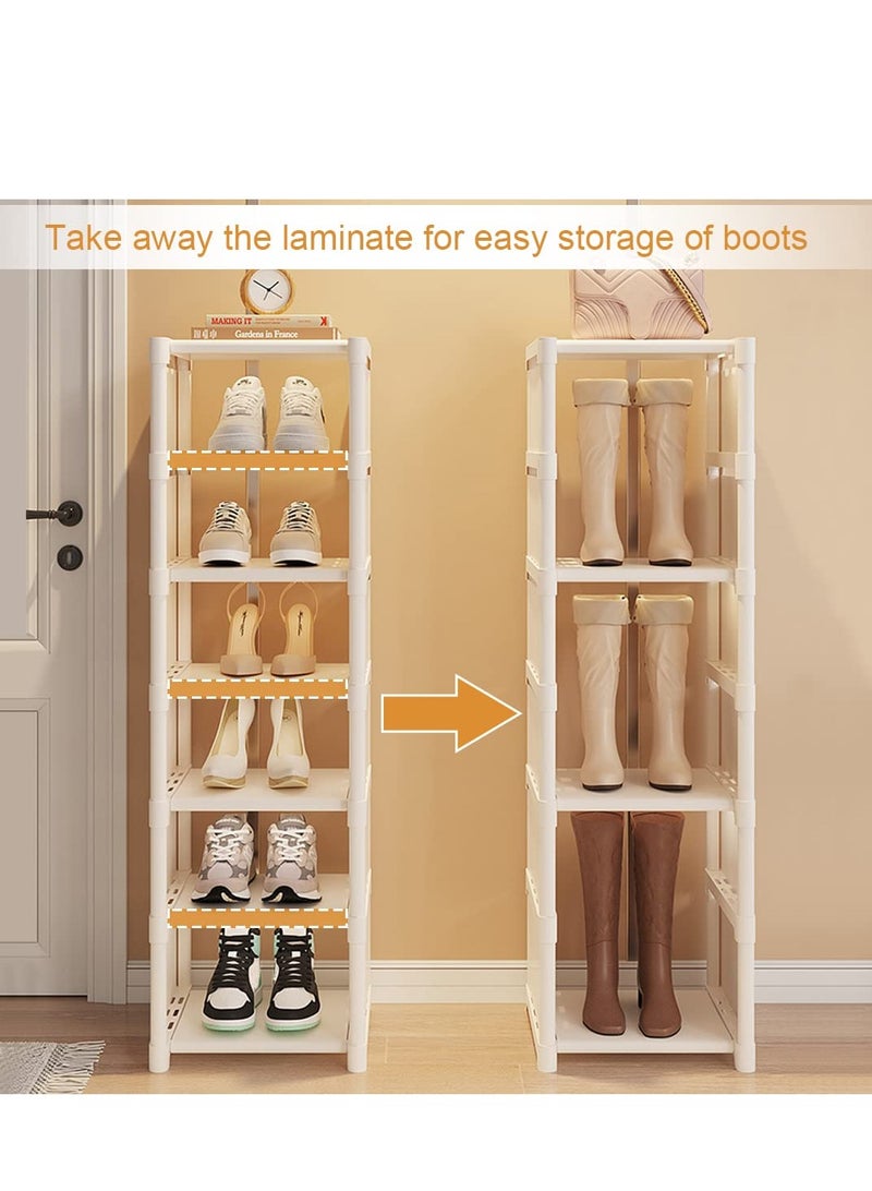 MIXDE 5-Tier Shoes Storage Rack for Entryway (5-Tier, White)  - Image 4