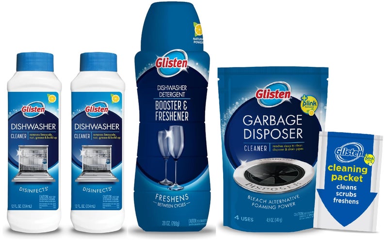 Glisten Dishwasher Magic Machine Cleaner and Disinfectant 2-Pack, Dishwasher Detergent Booster and Garbage Disposer Foaming Cleaner Pack - Image 1