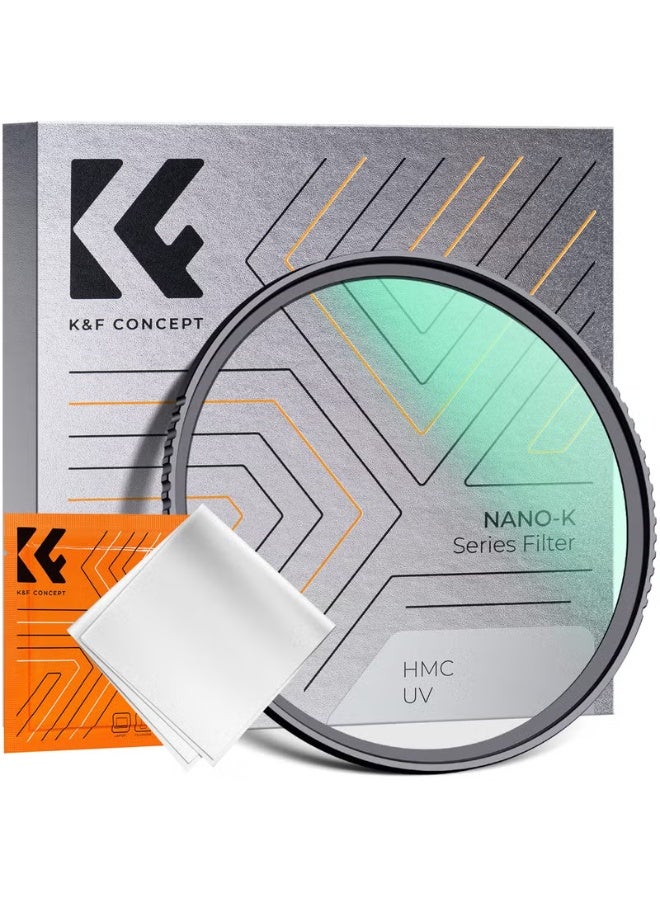 K&F Concept 55mm Slim MC-UV Camera Lens Filter Blue Multi-Coated Optical Glass for DSLR & Mirrorless Lens Protection - Image 1