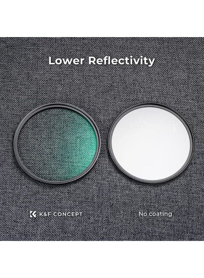 K&F Concept 55mm Slim MC-UV Camera Lens Filter Blue Multi-Coated Optical Glass for DSLR & Mirrorless Lens Protection - Image 4
