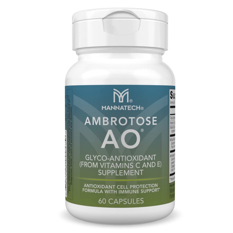 Ambrotose AO 60 Capsules Loaded w Vitamin C and Vitamin E Helps Body Against Free Radicals GlutenFree DairyFree VegetarianFriendly Immune Support Supplement