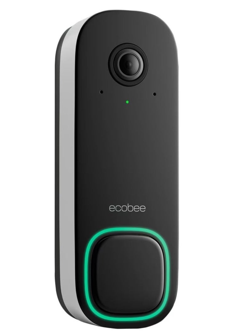 Ecobee Smart Doorbell Camera, Wired - 5MP Sensor, 8x Digital Zoom, f/2.2 Lens, Night Vision, Dual-Band Wi-Fi, Bluetooth LE, Black | Model: EB-CAMSDB-01 - Image 2