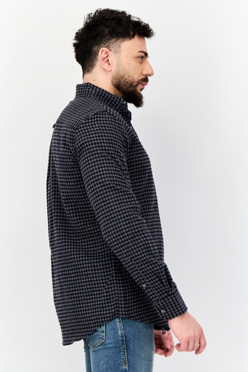 Chaps قمصان رجالية عادية مقاس عادي بأكمام طويلة بتصميم مربعات، متعددة الألوان - Image 2