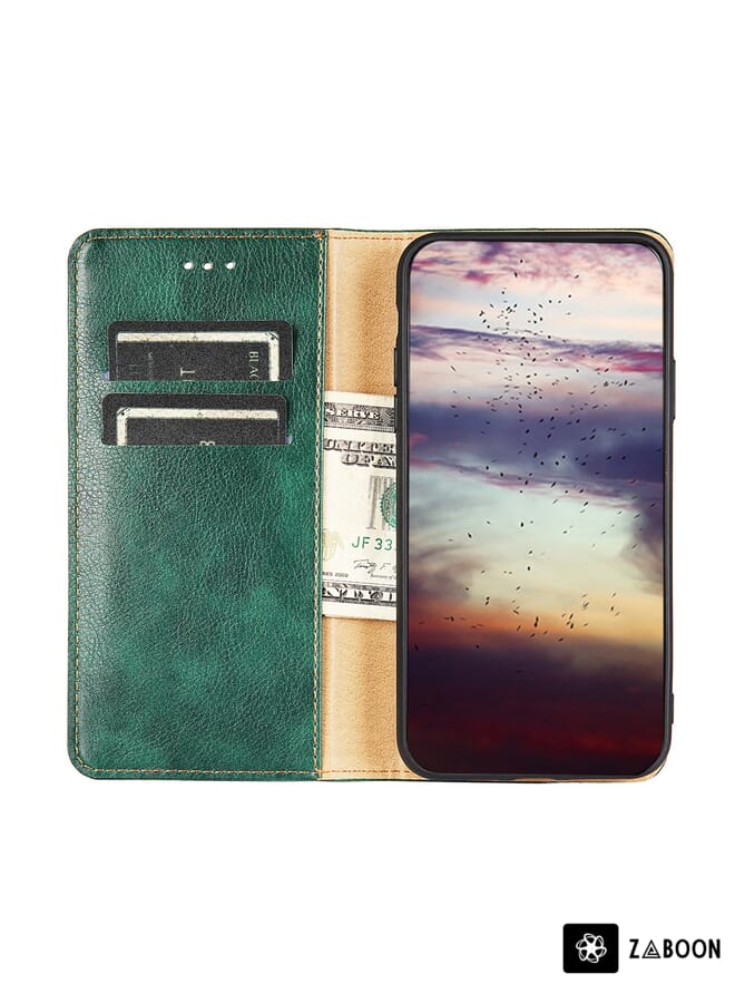 Zaboon Protective Case For Honor 50 Gloss Oil Solid Color Magnetic Leather - Image 5