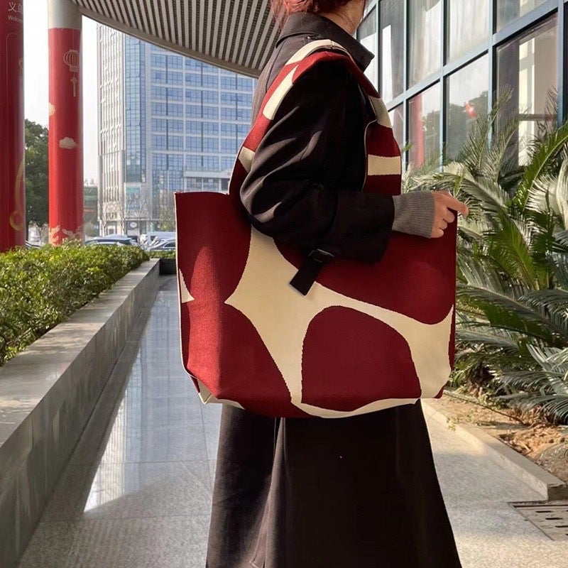 New Milk Pattern All-Match Tote Bag Korean Style Instagram Style Niche Fashion Casual All-Match Large Capacity Shoulder Bag - Image 2