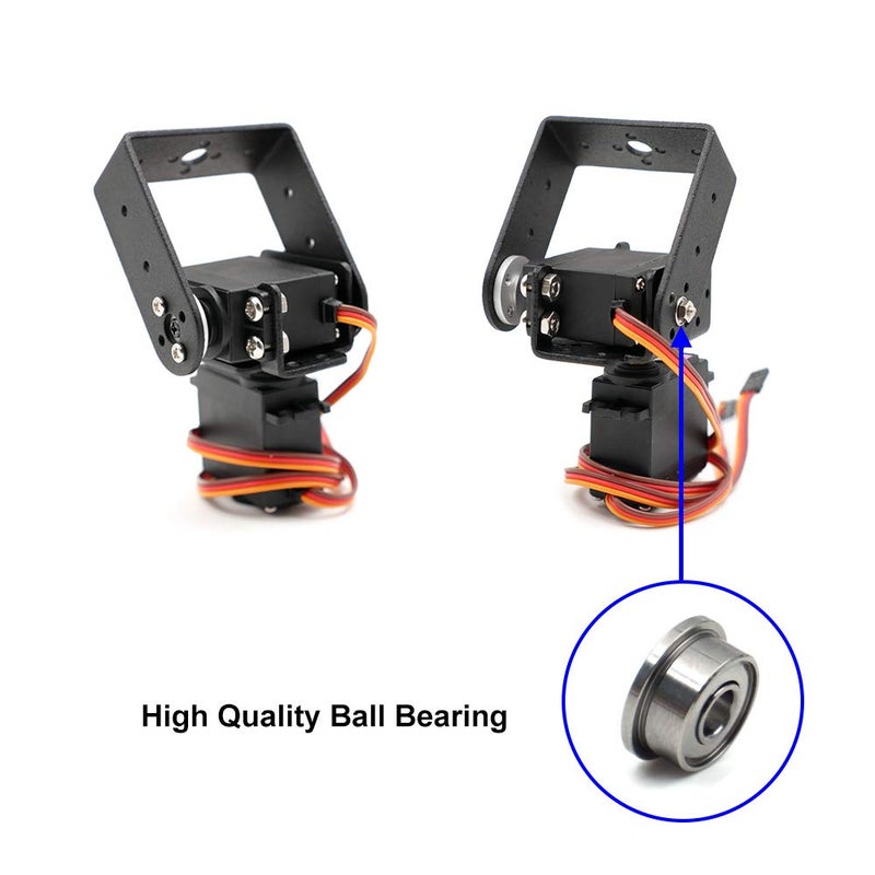 elechawk 2 Sets Pan Tilt Servo Mount Bracket for MG996R S3003 Steering Gear Robot Car Boat - Image 3
