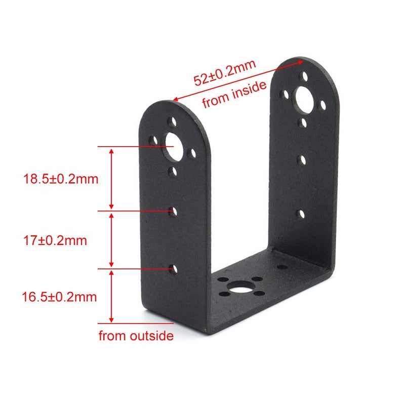 elechawk 2 Sets Pan Tilt Servo Mount Bracket for MG996R S3003 Steering Gear Robot Car Boat - Image 5
