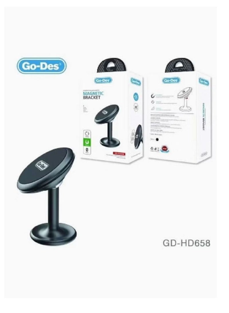 GO-DES GD-HD658 360° Rotation Super Magnetic Mobile Phone Car Holder for All Mobiles, Tablets and iPads - Image 2