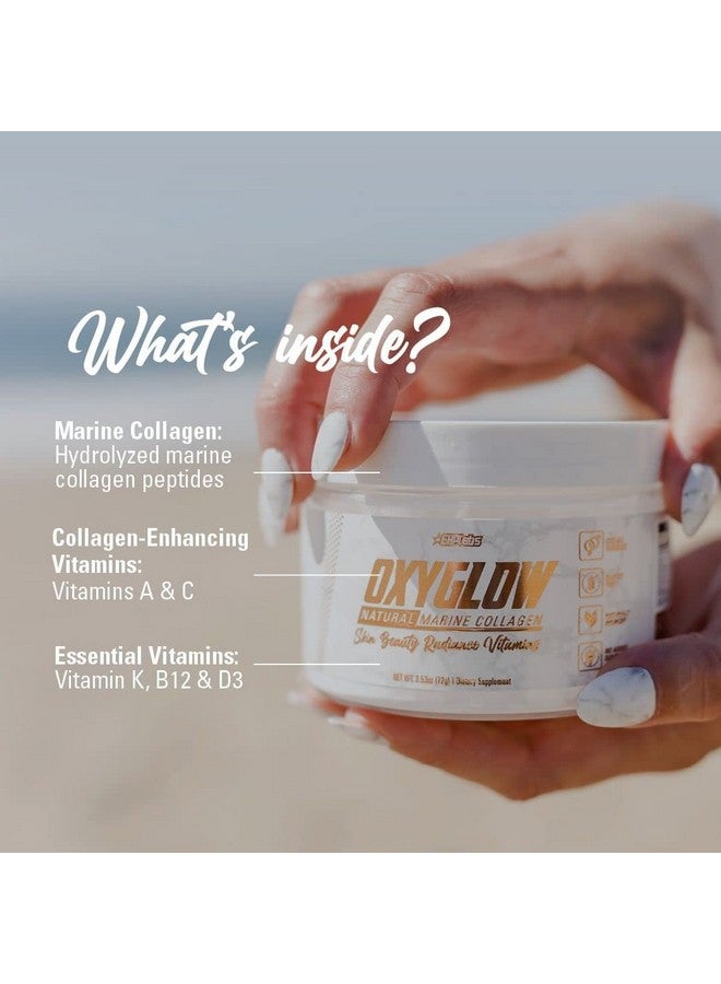 EHP Labs OxyGlow Natural Marine Collagen Powder - Hydrolyzed Marine Collagen Peptides Powder - Boosts Skin Elasticity & Firmness, Accelerates Nail Growth & Strengthens Hair, 30 Serves (Unflavored) - Image 3