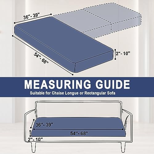 BT.WA Couch Cover 1 Piece Chaise Lounge Cover Velvet Sectional Couch Cushion Covers Separate L Shape Sofa Slipcovers Furniture Protector for Dogs Pets (Chaise or Sofa 3-Seater, Navy) - Image 5