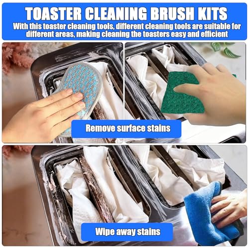 TOAINRSI Toaster Cleaning Tools Set, Toaster Cleaner Brush, Toaster Accessories, Suitable for All Types of Toasters（17 Pcs） - Image 3