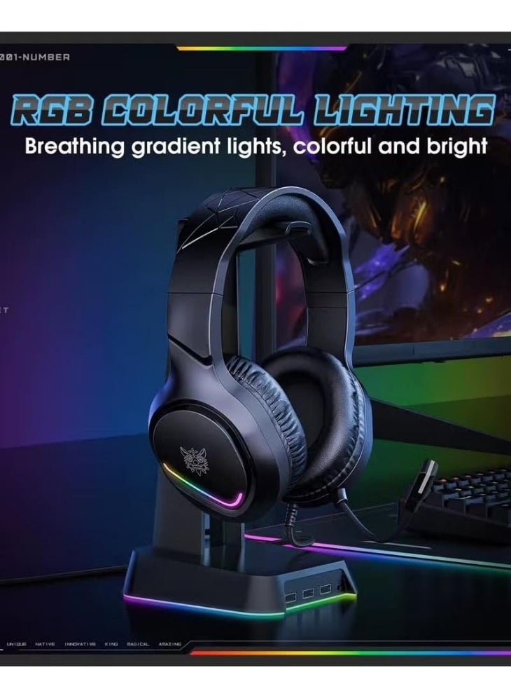 Onikuma X31 Wired Headset with RGB Lighting and Surround Sound for PC and Xbox Gaming - Image 3
