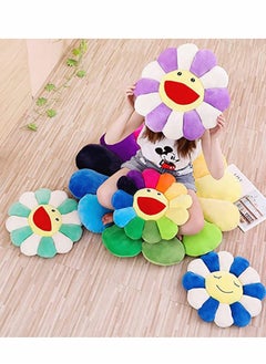 Y&D Flower Plush Pillow, Comfortable Sunflower Smiley Cushion Colorful Sun Toy Home Bedroom Shop Restaurant Decor  - Image 5