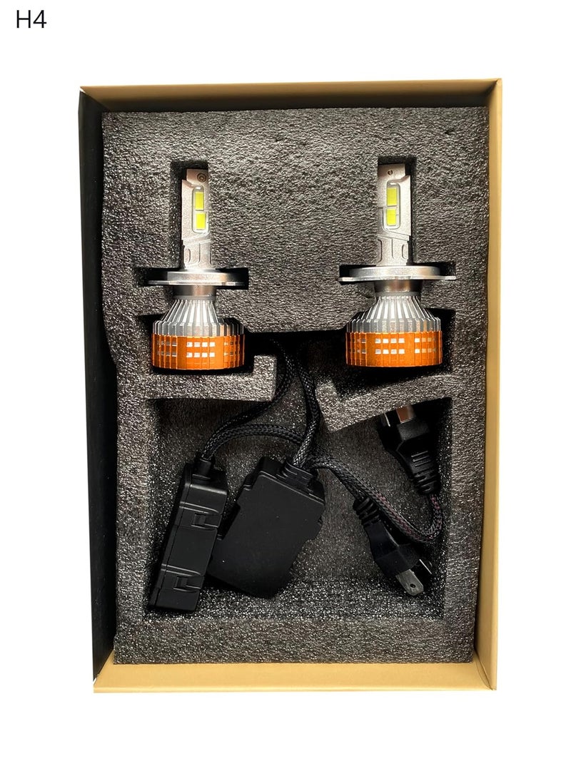 autofriend مصباح أمامي LED، 40000 لومن، 6000 كلفن أبيض بارد، مقاوم للماء IP67 (af-Glowdrive-H4) - Image 4