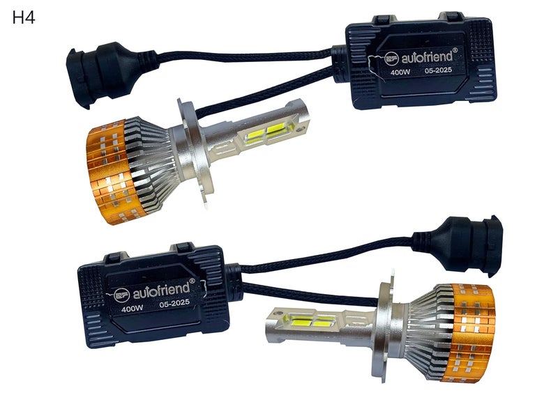 autofriend مصباح أمامي LED، 40000 لومن، 6000 كلفن أبيض بارد، مقاوم للماء IP67 (af-Glowdrive-H4) - Image 3